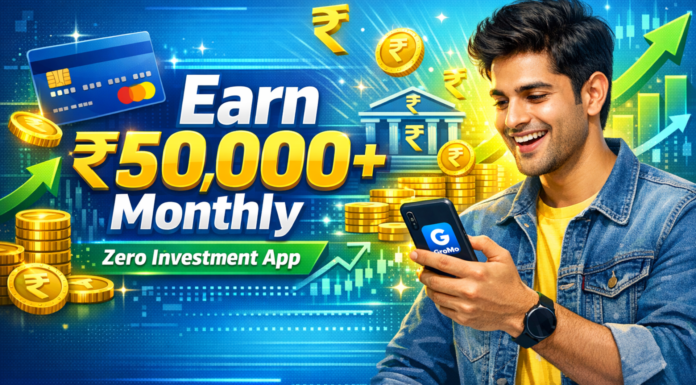 What is Gromo? How to Earn from It | ₹50,000+ Monthly Earning App Gromo earning app thumbnail showing ₹50,000 monthly income idea with zero investment